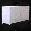 Alexa Mother of Pearl Inlay Media Cabinet White 2