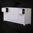 Alexa Mother of Pearl Inlay Media Cabinet White 3