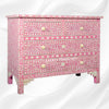 Bone Inlay Floral Chest Of 4 Drawer Pink 2