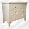 Bone Inlay Floral Chest Of 4 Drawer White 4
