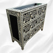 Black Floral Embossed Bone Chest Of 4 Drawers 2