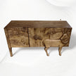 Handcarved Land and Sky Buffet Antique Brown 2