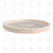 Large Round MOP Inlaid Tray Floral Light Pink 5