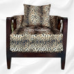 Leopard Design Velvet Fabric Lounge Chair 3