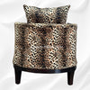 Leopard Design Velvet Fabric Lounge Chair 4