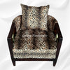 Leopard Design Velvet Fabric Lounge Chair 2