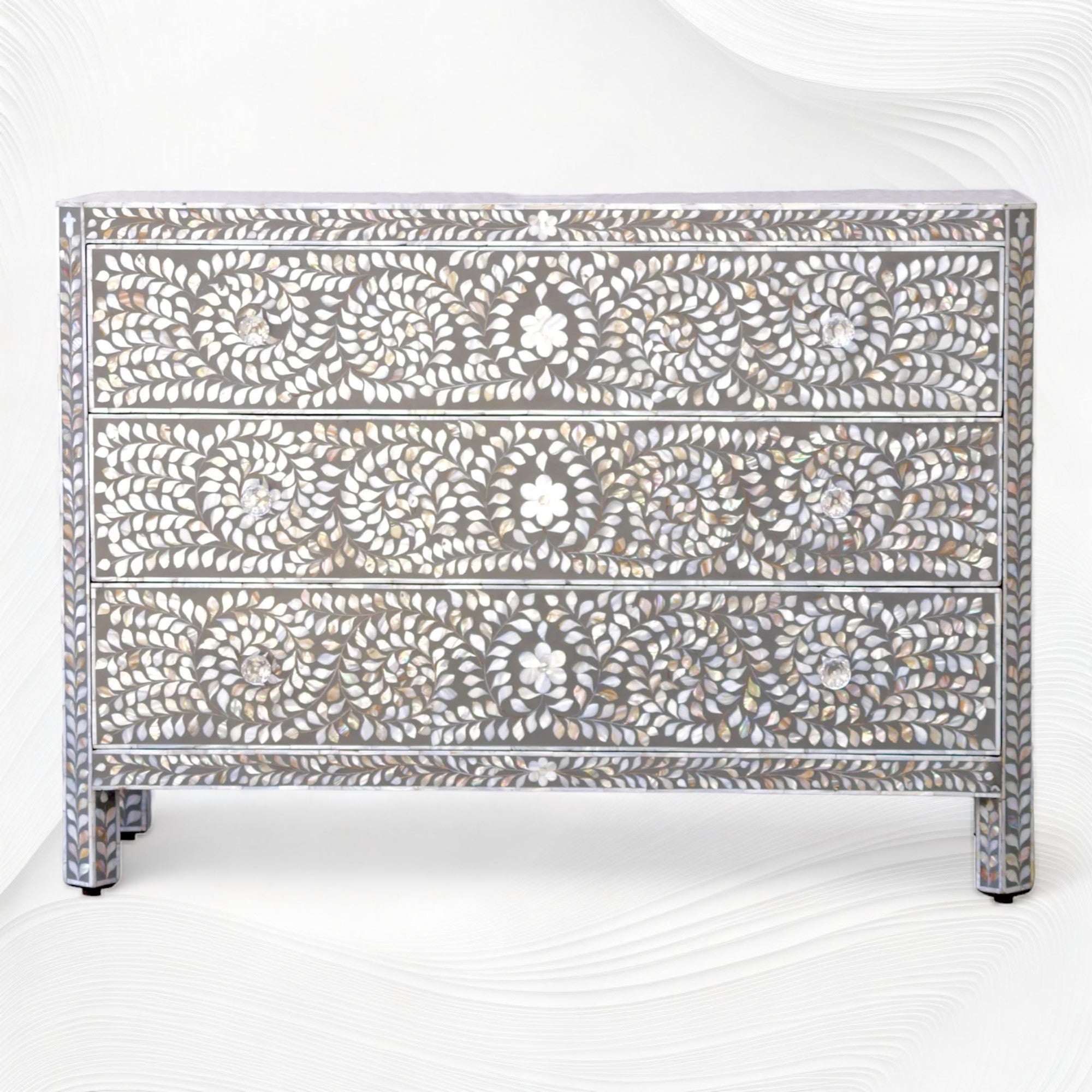 pearl grey dresser Capra 3 Drawer 32" W Chest Color: Cement Gray