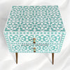Resin Inlay Moroccan 2 Drawer Bedside Green TOTALLY VEGAN 2