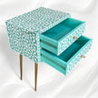Resin Inlay Moroccan 2 Drawer Bedside Green TOTALLY VEGAN 3