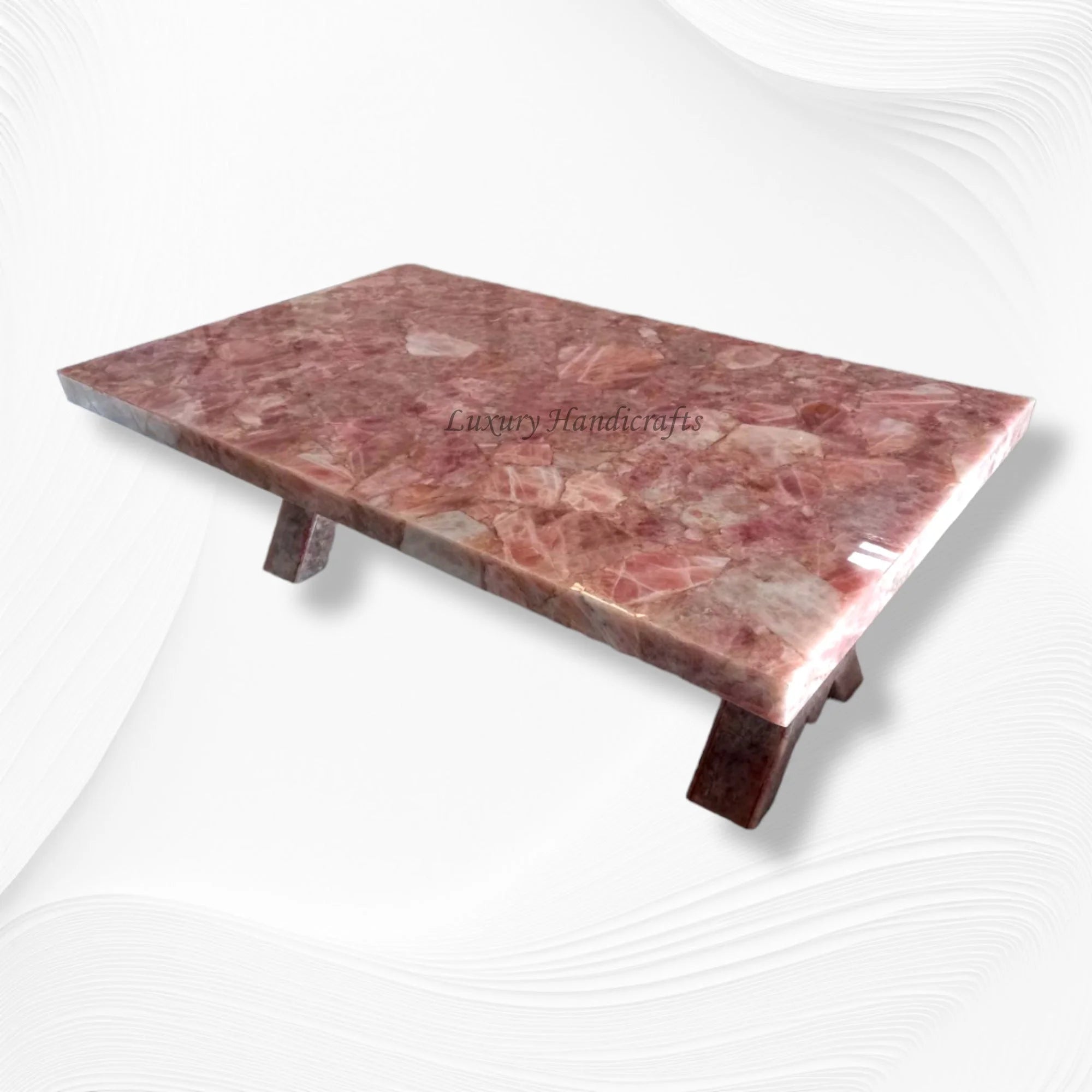 Rose Quartz Coffee Table Rectangle luxuryhandicrafts