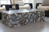 Grey Agate Geode Rectangle Coffee Table 1