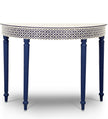 Blue Embossed Bone Inlay Curved Console 1