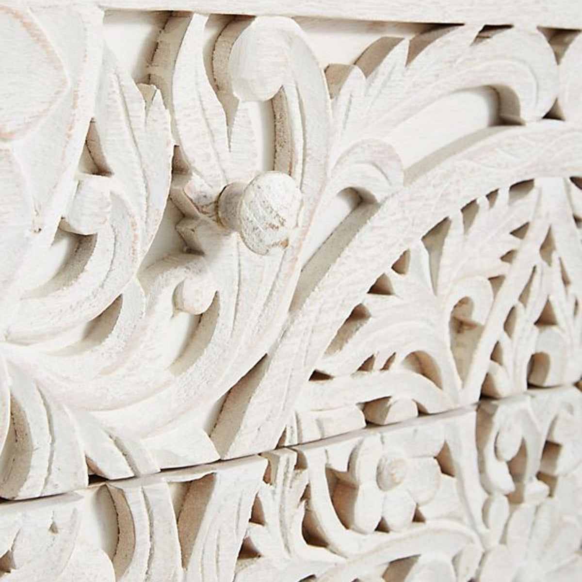 Luxury Handcarved Lombok 3 Drawer Dresser White luxuryhandicrafts