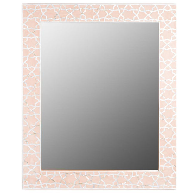 Fez Mother Of Pearl Inlay Mirror - Pale Pink 1