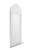 Mother Of Pearl Inlay Floral Crested Mirror White 2