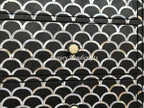 Mother of Pearl Inlay Fish Scale Cabinet Black 4