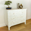 Mother Of Pearl Inlay 4 Drawer Star Chest White 2