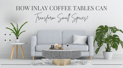 bone inlay round coffee table
