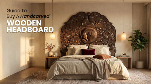  handcarved wooden headboard 