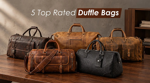 5 premium duffle bags in one frame
