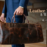 Types of leather explained with leather duffel bag