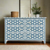 Premium Bone Inlay 6 Drawer Dresser Blue