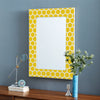Honeycomb Bone Inlay Mirror Yellow