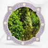 Handcrafted Bone Inlay Mirror Lilac