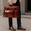 Tann Brown Leather Briefcase