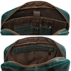 Leo Full grain Leather Briefcase - Green