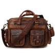 Brown Full Grain Leather Briefcase