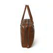 Crocodile Embossed Leather Breifcase - Brown