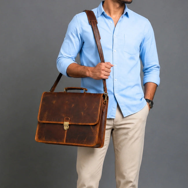 Clark Leather Office Briefcase