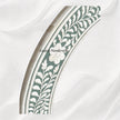 Green Floral Embossed Bone Inlay Round Mirror