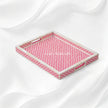 Fishscale Bone Inlay Tray Pink