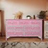 Bone Inlay Fishscale Chest Of 7 Drawers Pink