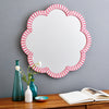 Pink Bone Inlay Flower Mirror