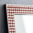 Bone Inlay Wall Mirror Red