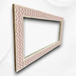 Handcrafted Bone Inlay Mirror Pink