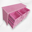 Bone Inlay Fishscale Chest Of 7 Drawers Pink