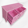 Bone Inlay Fishscale Chest Of 7 Drawers Pink