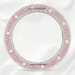 Pink Bone Inlay Round Mirror