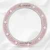 Pink Bone Inlay Round Mirror