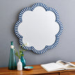 Blue Bone Inlay Flower Mirror