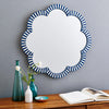 Blue Bone Inlay Flower Mirror