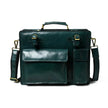 Kai Full Grain Leather Briefcase - Dark Green