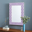 Honeycomb Bone Inlay Mirror Lilac