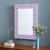 Honeycomb Bone Inlay Mirror Lilac