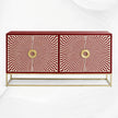 Buy Bone Inlay Sideboard Red