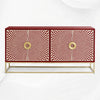 Buy Bone Inlay Sideboard Red